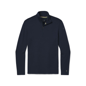 Smartwool Men's Classic Thermal Long Sleeve Quarter Zip Merino Wool Base Layer Shirt Deep Navy XL