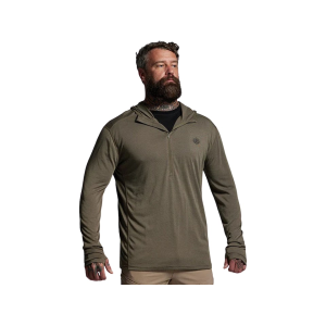 BORN PRIMITIVE Men's Ridgeline 165 Quarter Zip Hoodie OD Green Large