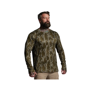 BORN PRIMITIVE Men's Quiver Grid Thermal Long Sleeve Base Layer Shirt Mossy Oak Original Bottomland Large