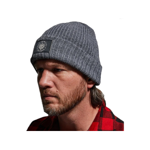 BORN PRIMITIVE Men's Heritage Knit Beanie Dark Heather Gray One Size Fits Most