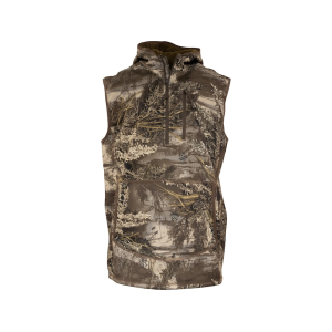 MIDWAYUSA Men's Full Season Soft Shell Hooded Insulated Vest Realtree Max-1 XT Large