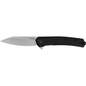 Kershaw Raygun Assisted Opening Pocket Knife 2.8" Reverse Tanto 4Cr14MoV Stonewashed Blade Glass Filled Nylon Handle Black - Kershaw