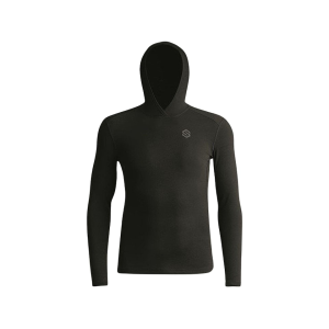 SCENT-LOK Men's Climafleece Hooded Base Layer Shirt Black 2XL