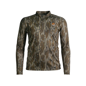SCENT-LOK Men's Featherweight Quarter Zip Shirt Mossy Oak Original Bottomland Medium