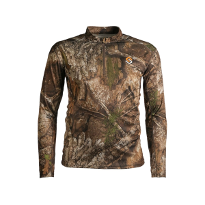 SCENT-LOK Men's Featherweight Quarter Zip Shirt Realtree APX Medium