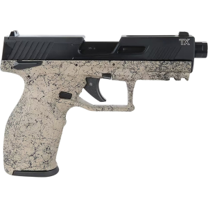 Taurus TX22 Gen2 22 LR Pistol 4.1" Threaded Barrel 22+1 Round Black Slide Tan/Black Spiderweb Grip Black Frame