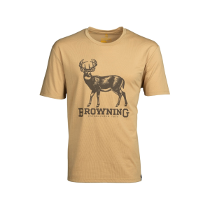 BROWNING Men's Whitetail Short Sleeve T Shirt Prairie Large