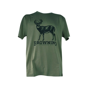 BROWNING Men's Whitetail Short Sleeve T Shirt Green 2XL