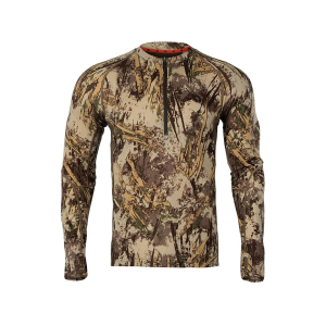 First Lite Men's Wick Quarter Zip Base Layer Shirt First Lite Typha 2XL