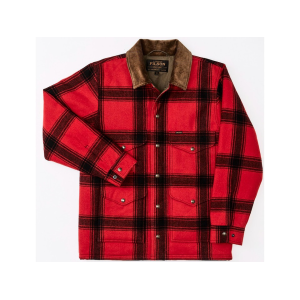 Filson Men's Spokane Insulated Cruiser Jacket Red/Black Windowpane Medium - Filson