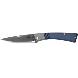 Benchmade Successor Pocket Knife 2.56" Drop Point Bohler M390 Satin Blade Aluminum Handle Ash Gray/Crater Blue - Benchmade