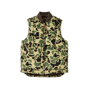 Filson Men's Waxed Down Vest Tundra Shrub Camo Medium - Filson