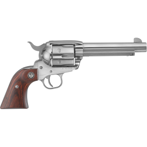 Ruger Vaquero 45 Colt (Long Colt) Revolver 5.5" Stainless Barrel 6 Round Wood Grip