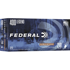 Federal Power-Shok 400 Legend Ammo 210 Grain Jacketed Soft Point Box of 20 - Federal Premium
