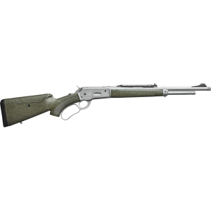 Pedersoli Guidemaster X Lever Action Rifle 45-70 Government 19" Silver Threaded Barrel Cerakote Frame Green Splatter Fixed, Adjustable Stock - Pedersoli
