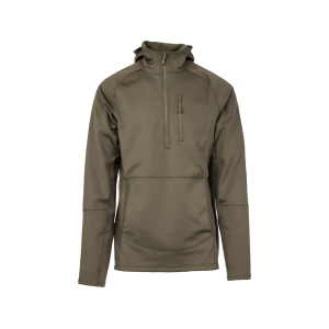 MIDWAYUSA Men's Grid Fleece Quarter Zip Hoodie Loden 2XL Tall