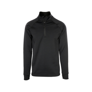 MIDWAYUSA Men's Grid Fleece Quarter Zip Shirt Black Large