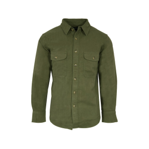 MIDWAYUSA Men's Chamois Long Sleeve Shirt Loden Large