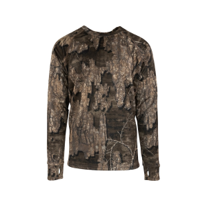 MIDWAYUSA Men's Grid Fleece Long Sleeve Crew Neck Shirt Realtree Timber Large Tall