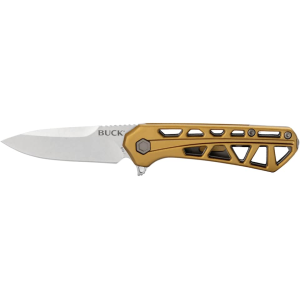 Buck Knives 814 Mini Trace Folding Knife 2.43" Drop Point 7Cr17MoV Satin Blade Anodized Aluminum Handle Bronze