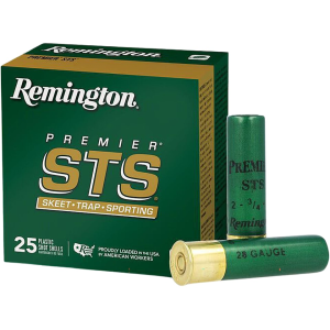 Remington Premier STS Target 28 Gauge Ammo 2-3/4 #9 Lead Shot 3/4 Oz Box Of 25 ington Premier STS Target 28 Gauge 2-3/4 #9 Lead Shot 3/4 Oz Box Of 25 Ammo