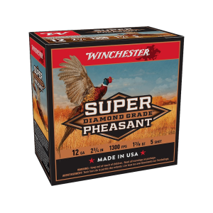 chester Super Pheasant Diamond Grade 12 Gauge 2-3/4 #5 Copper Plated Lead Shot 1-3/8 Oz Case Of 250 (10 Boxes Of 25) Ammo
