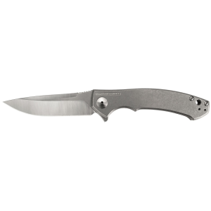 Zero Tolerance 450 Pocket Knife 3.25" Drop Point CPM S35VN Stonewashed Blade Titanium Handle Gray - Zero Tolerance