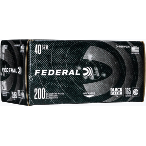 eral Black Pack 40 S&W 165 Grain Full Metal Jacket Case Of 800 (4 Boxes Of 200) Ammo