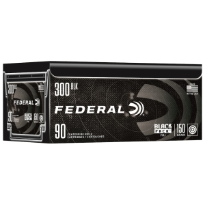 Federal Black Pack 300 AAC Blackout Ammo 150 Grain Full Metal Jacket Box of 90 - Federal Premium