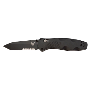 Benchmade 583SBK Barrage Assisted Opening Pocket Knife 3.6" Partially Serrated Tanto Point 154CM BK1 Blade Valox Handle Black - Benchmade
