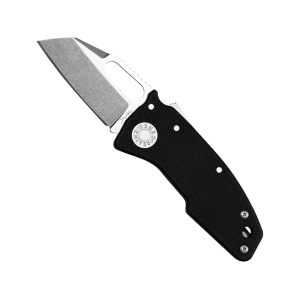 Demko Knives Nano Shark Pocket Knife 2.125" Wharncliffe CPM 20CV Stonewashed Blade G-10 Handle Black - Demko Knives
