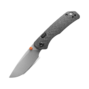 Vosteed Marten Pocket Knife 3" Drop Point 154CM Stonewashed Blade Carbon Fiber Handle