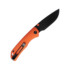 Vosteed Marten Pocket Knife 3" Drop Point 154CM Black Blade Aluminum Handle Orange