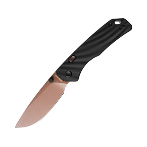 Vosteed Marten Pocket Knife 3" Drop Point 154CM Copper Blade Aluminum Handle Black