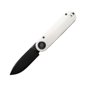Vosteed Corgi-V Pocket Knife 2.95"  Drop Point Bohler N690 Black Blade G-10 Handle White