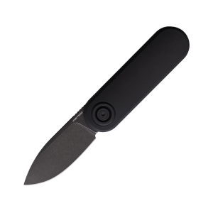 Vosteed Corgi-V Pocket Knife 2.38"  Drop Point Sandvik 14C28N Black Blade Aluminum Handle Black