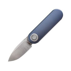 Vosteed Corgi-V Pocket Knife 2.38"  Drop Point Sandvik 14C28N Satin Blade Aluminum Handle Blue