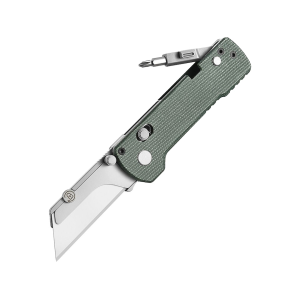 Oknife Oknife Otacle U1 Pro Pocket Knife 2.6"  Utility SK-5 Stainless Blade Micarta Handle Green - $27.99 at MidwayUSA