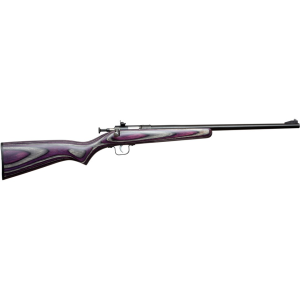 Crickett G2 Single Shot Youth Rifle 22 Long Rifle 16.125" Blued Barrel Black Frame Purple Laminate Monte Carlo Stock
