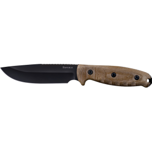 Cold Steel Republic Fixed Blade Knife 5" Drop Point CPM S35VN Black Blade Linen Micarta Handle Flat Dark Earth - Cold Steel