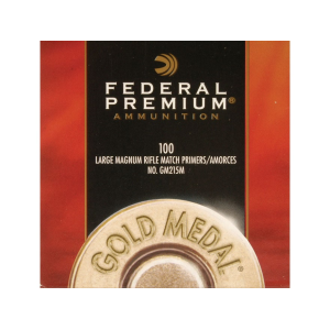 Federal Premium Gold Medal Large Rifle Magnum Match Primers #215M Box of 1000 (10 Trays of 100) - Federal Premium
