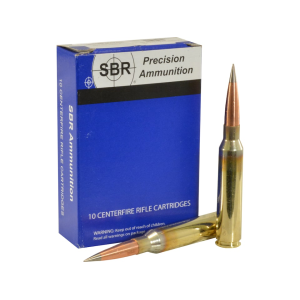 SBR 375 CheyTac Ammo 338 Grain Lehigh Solid Flash Tip Bonded Metallic Tip Boat Tail Lead Free Box of 10