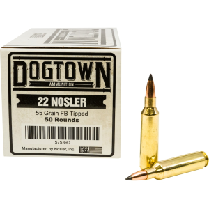 Dogtown 22 Nosler Ammo 55 Grain Polymer Tip Box Of 50 town 22 Nosler 55 Grain Polymer Tip Box Of 50 Ammo