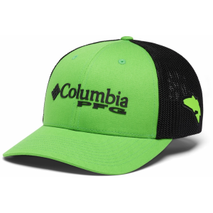 Columbia Mens PFG Logo Mesh Hat Large/XL Green Mamba/Black