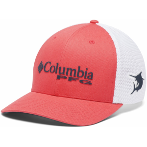 Columbia Mens PFG Logo Mesh Hat Large/XL Sunset Red/Collegiate Navy