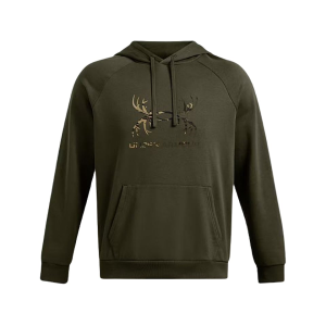 Under Armour Men's Rival Antler Hoodie Marine OD Green Large