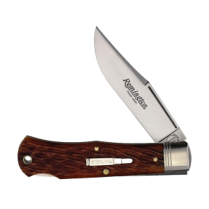 Remington Remington 2026 Silver Bullet Pocket Knife 3" Drop Point 1095 Satin Blade Bone Handle Brown - $199.99 at MidwayUSA