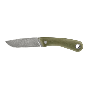 Gerber Spine Fixed Blade Knife 3.7" Drop Point 7Cr17MoV Stainless Steel Blade Rubber Handle Sage Green