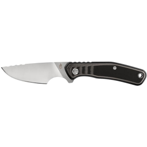 Gerber Downwind Caper Black Fixed Blade Knife 3.46" Caping 7Cr17MoV Stainless Blade G-10 Handle Black