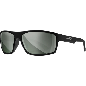 Wiley X Peak Sunglasses Matte Black Frame Silver Flash Lens - Wiley X